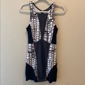 Evil Twin B&W Snakeskin Mesh Dress